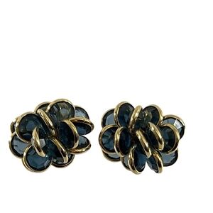 Swarovski Signed Vintage Crystal Clip On Earings